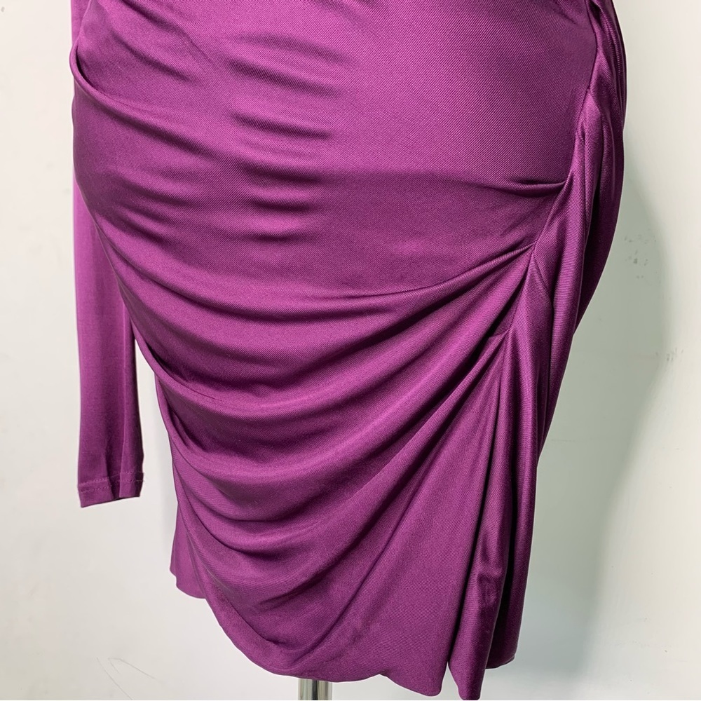 Alexander Wang Women's Long Sleeve Goddess Purple Dress Size 0 Gossip Girl - Picture 7 of 16